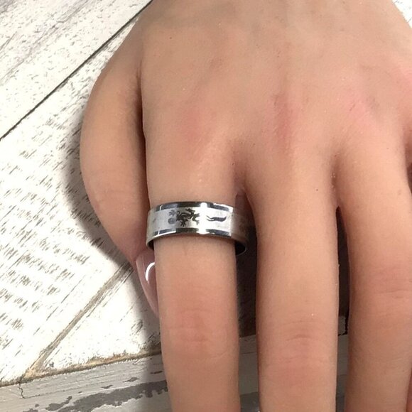 Gecko Lizard Ring Silver Tone Size 10.5 - Picture 1 of 2